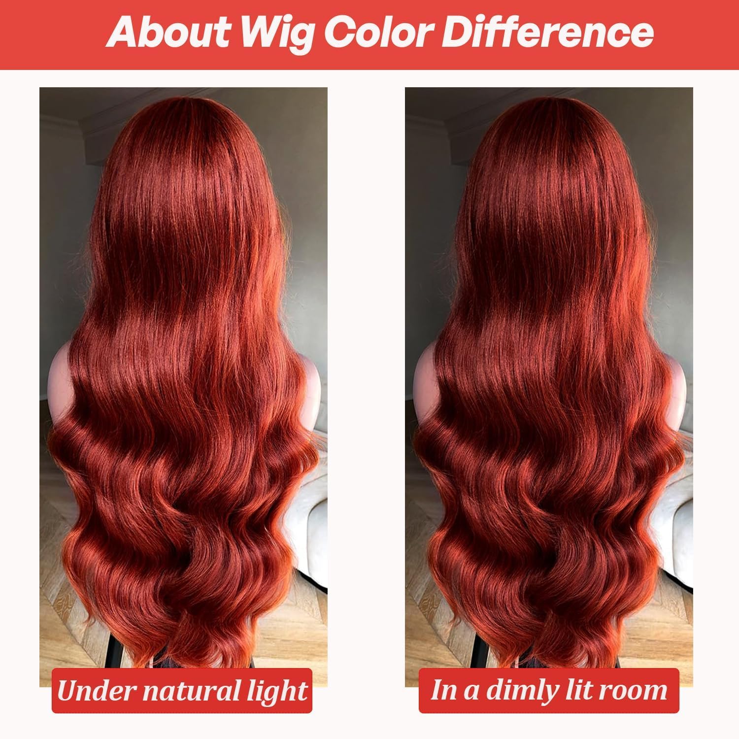 Thumbnail 3 de METDIO Reddish Brown Lace Front Wig 13x6 Body Wave, 180% Density, 26 Inch, 100% Human Hair