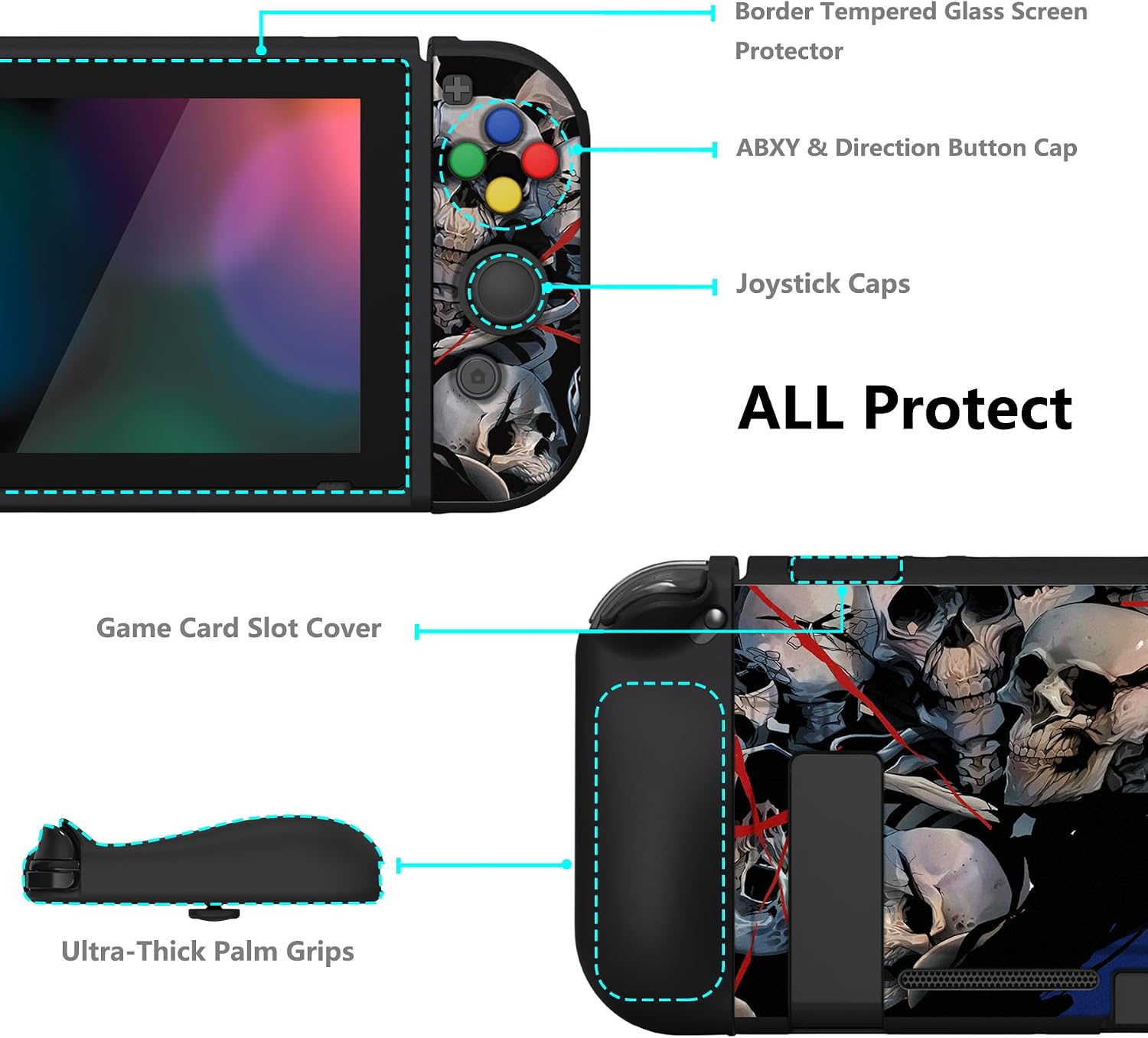 Thumbnail 4 de PlayVital ZealProtect Soft Protective Case for Nintendo Switch – Ghost of Samurai Edition