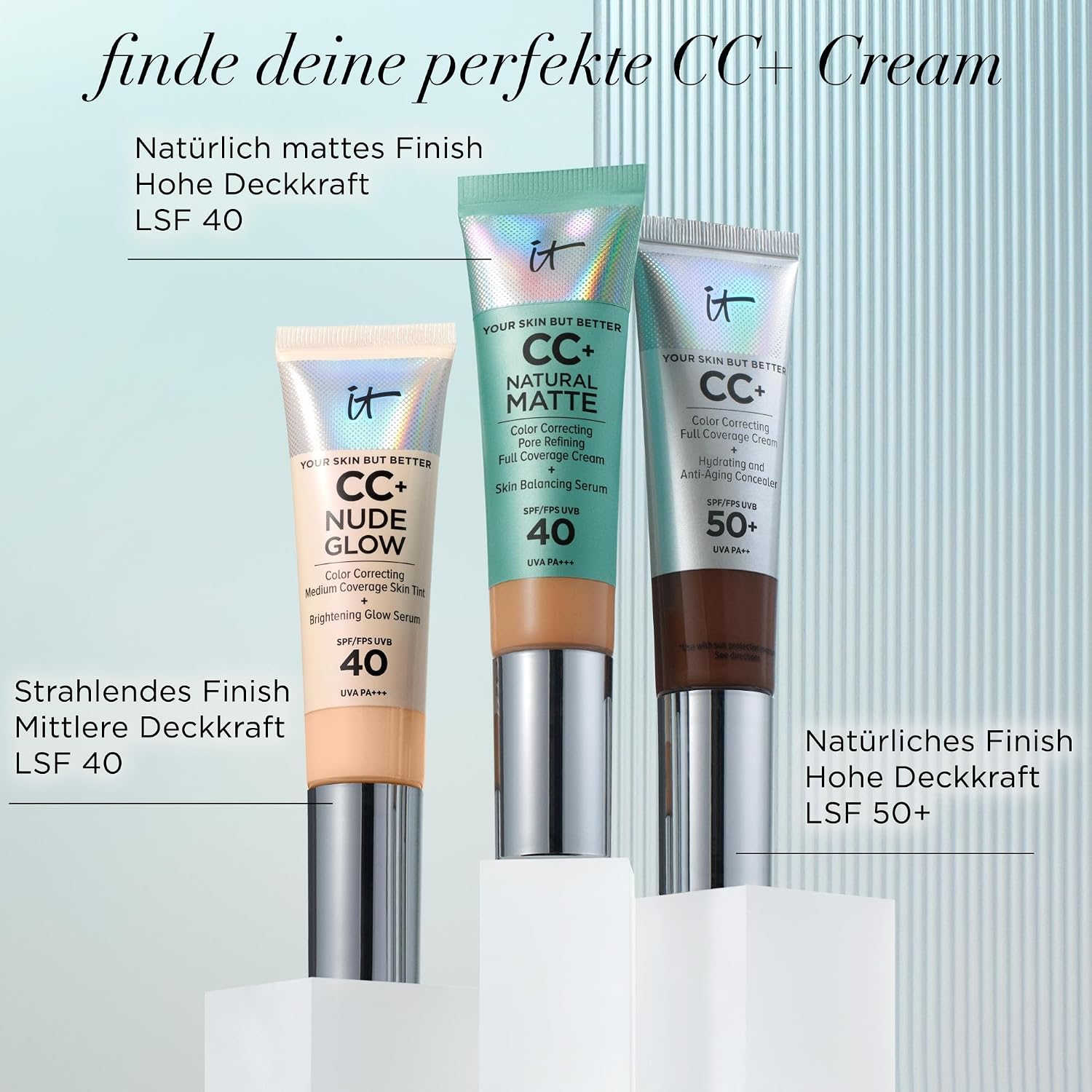 Thumbnail 6 de IT Cosmetics Your Skin But Better CC+ Cream Natural Matte SPF40 – Feuchtigkeitsreiche Foundation mit Serum, 32 ml