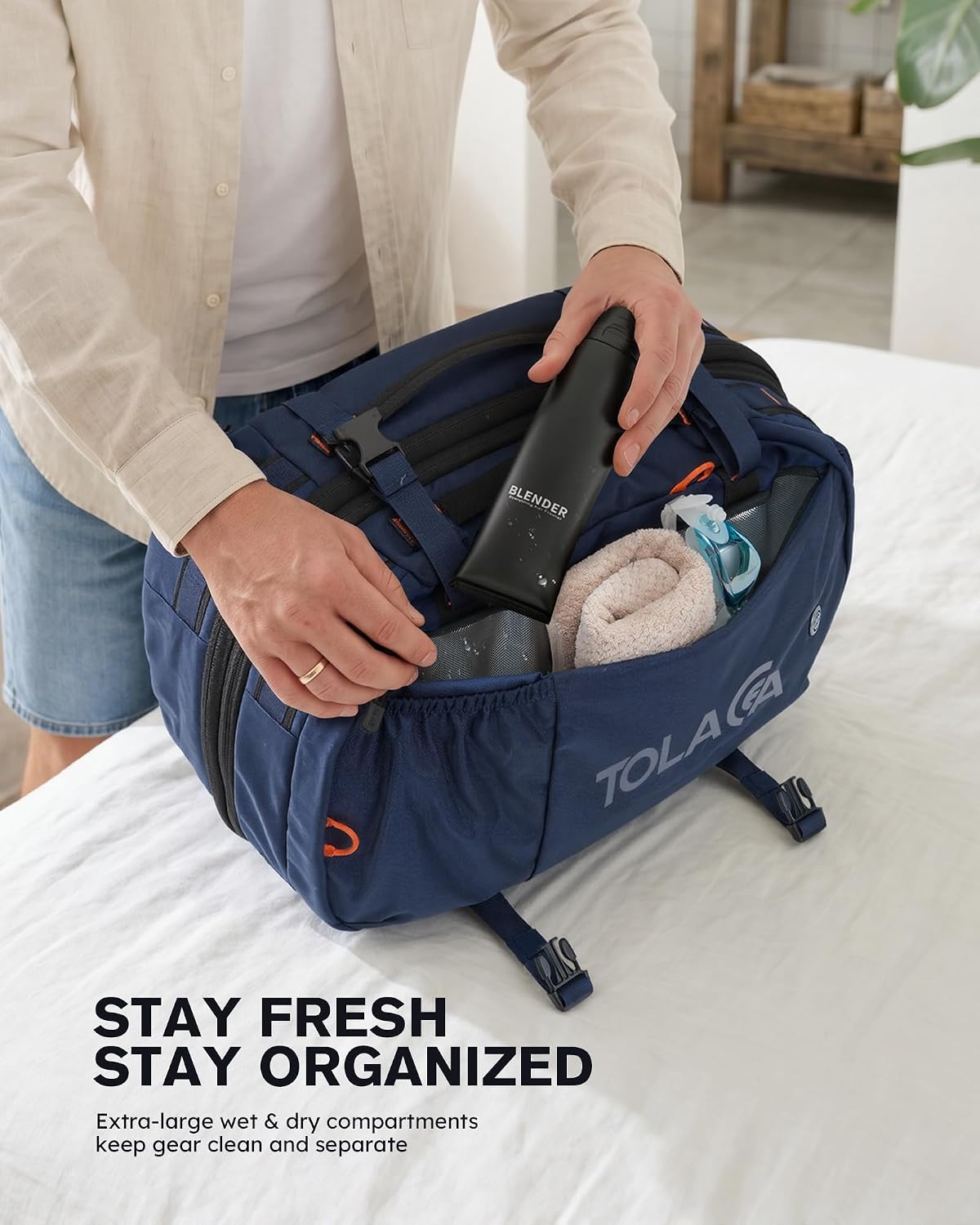 Thumbnail 2 de Tolaccea Travel Backpack 40L-50L with Wet/Dry Compartment — 15.6" Laptop Carry-On