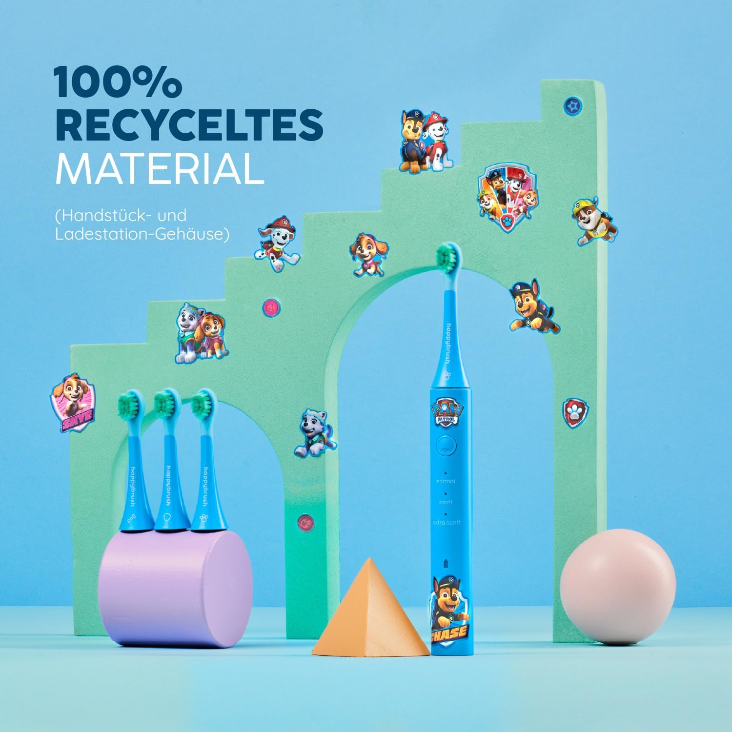 Thumbnail 5 de happybrush® Elektrische Zahnbürste für Kinder „Die Höhle der Löwen“ – mit 4 Aufsteckbürsten und 4-Wochen-Akku