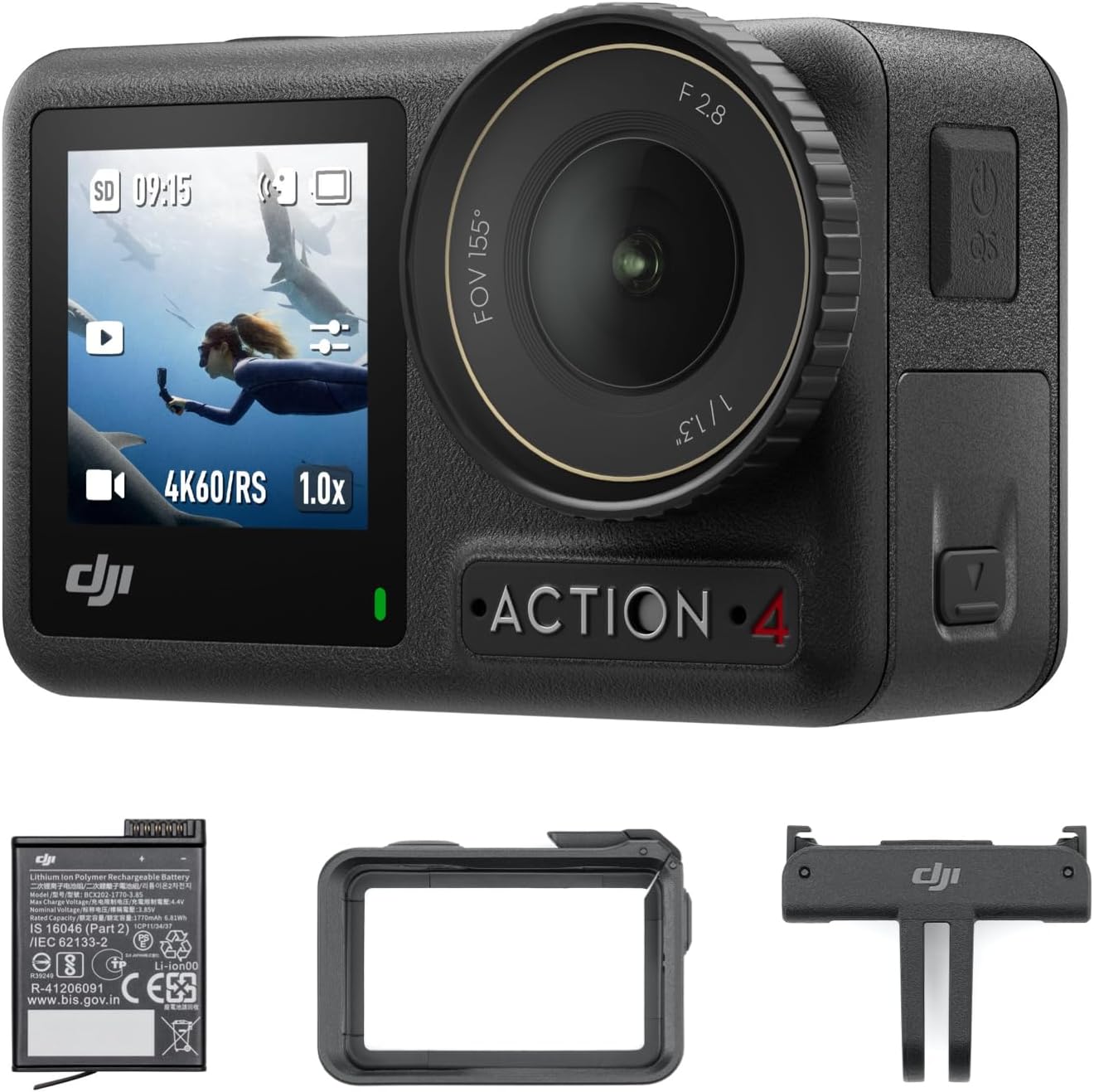 Detalle de DJI Osmo Action 4 Essential コンボ 4K/120fps・1/1.3インチセンサー搭載アクションカメラ