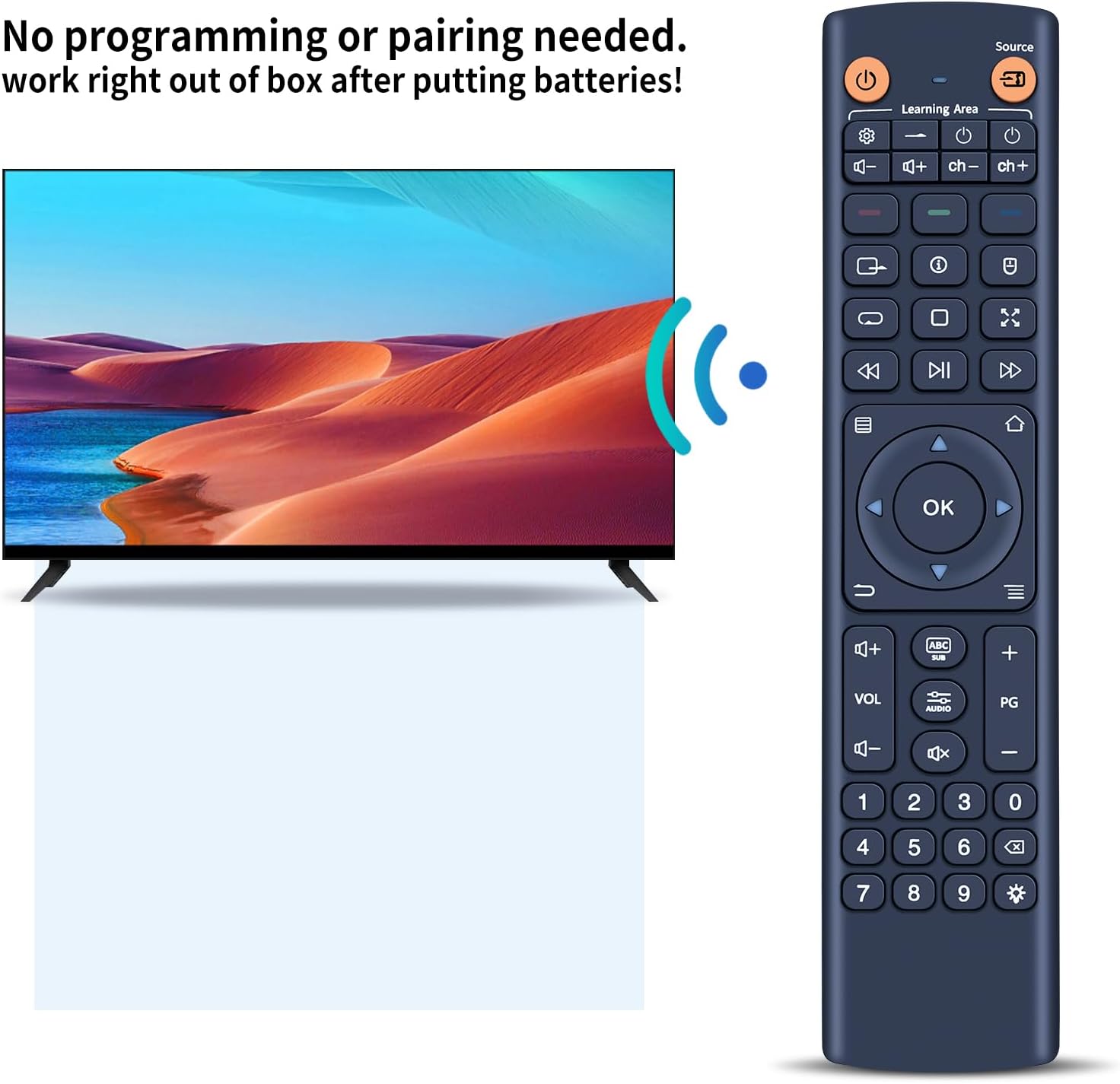 Thumbnail 5 de TCNOUMT V11 replacement remote control for Zidoo TV set-top boxes (3x AAA)