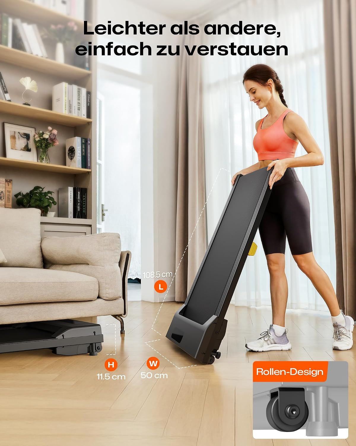 Thumbnail 2 de UREVO Walking Pad 9% Steigung leises Laufband Büro