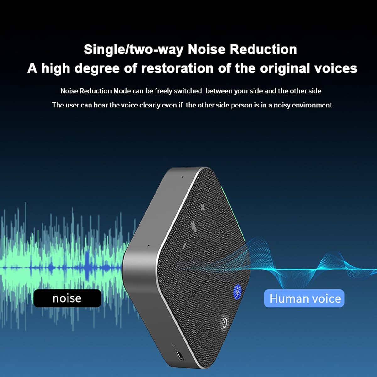 Detalle de eppfun Conference Speaker and Microphone: Portable Bluetooth Speaker for Teams and Zoom Calls