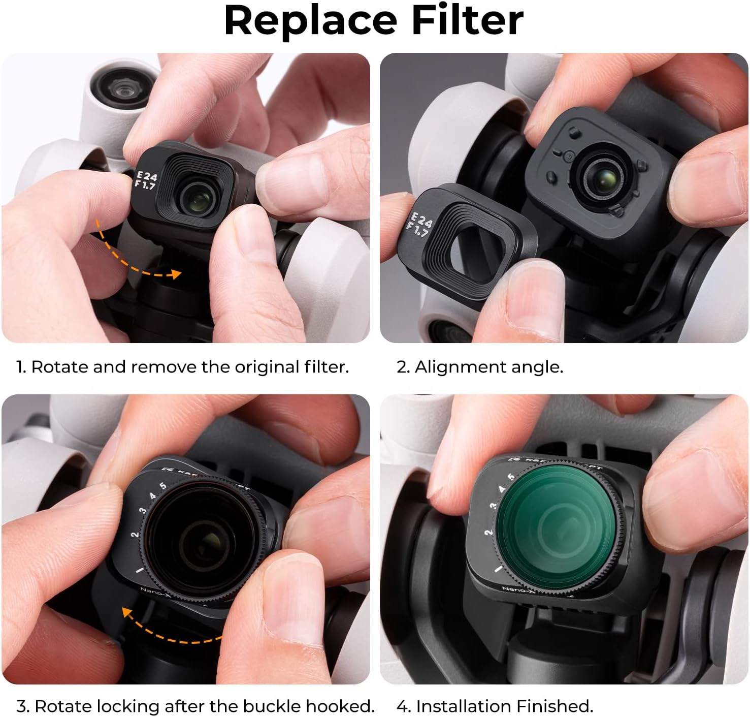 Thumbnail 5 de K&F Concept Variable ND2-ND32 Filter for DJI Mini 3 Pro / Mini 3