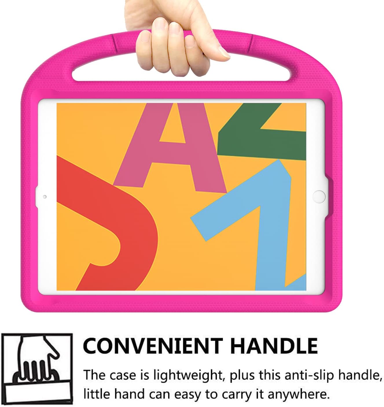 Thumbnail 4 de TrendGate Pink Kids Case for iPad 10.2 (9th/8th/7th Gen) with Handle and Kickstand
