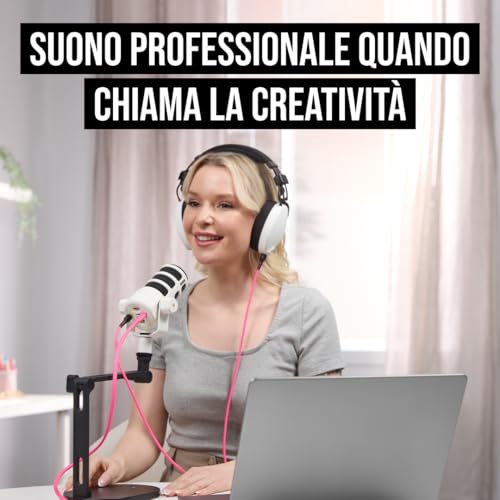 Detalle de RØDE PodMic USB: microfono da podcasting ibrido XLR/USB-C (Bianco)