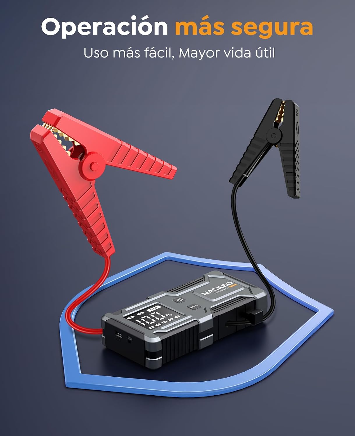Detalle de Arrancador de Coches 6000A 20.000mAh