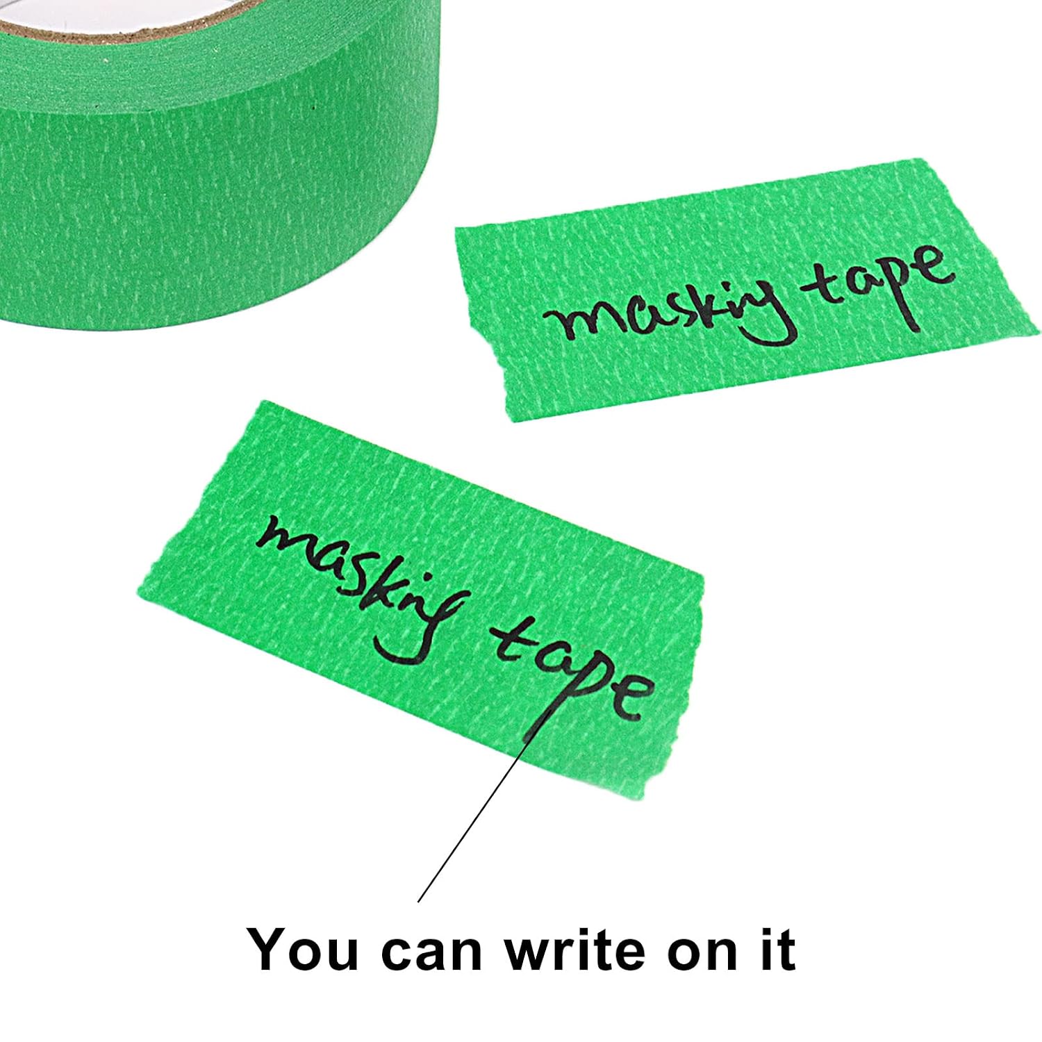 Detalle 1 de BOMEI PACK Green Masking Tape, 48 mm x 55 yd, 4 Rolls for Painting