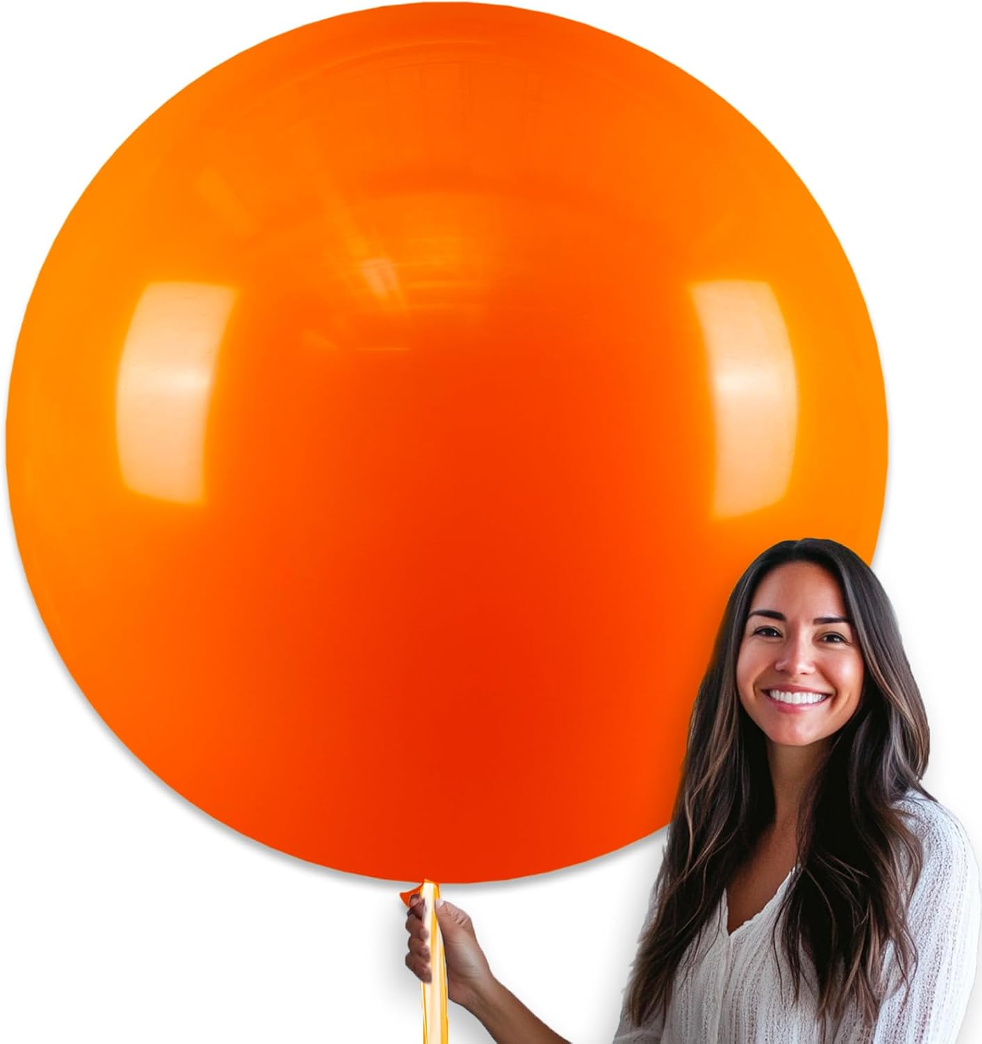 PartyWoo Orange Balloons Kit (36-inch) — 4 Pack Latex Helium or Air Balloons for Fall, Birthday & Baby Shower