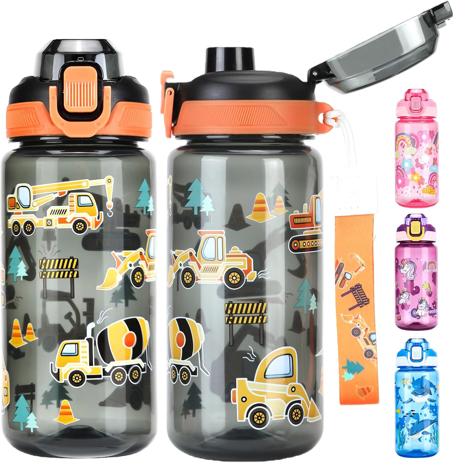 Detalle de SUPPRUI zhiyinertongde002 kinderdrinkfles 600 ml met klikdeksel en brede opening