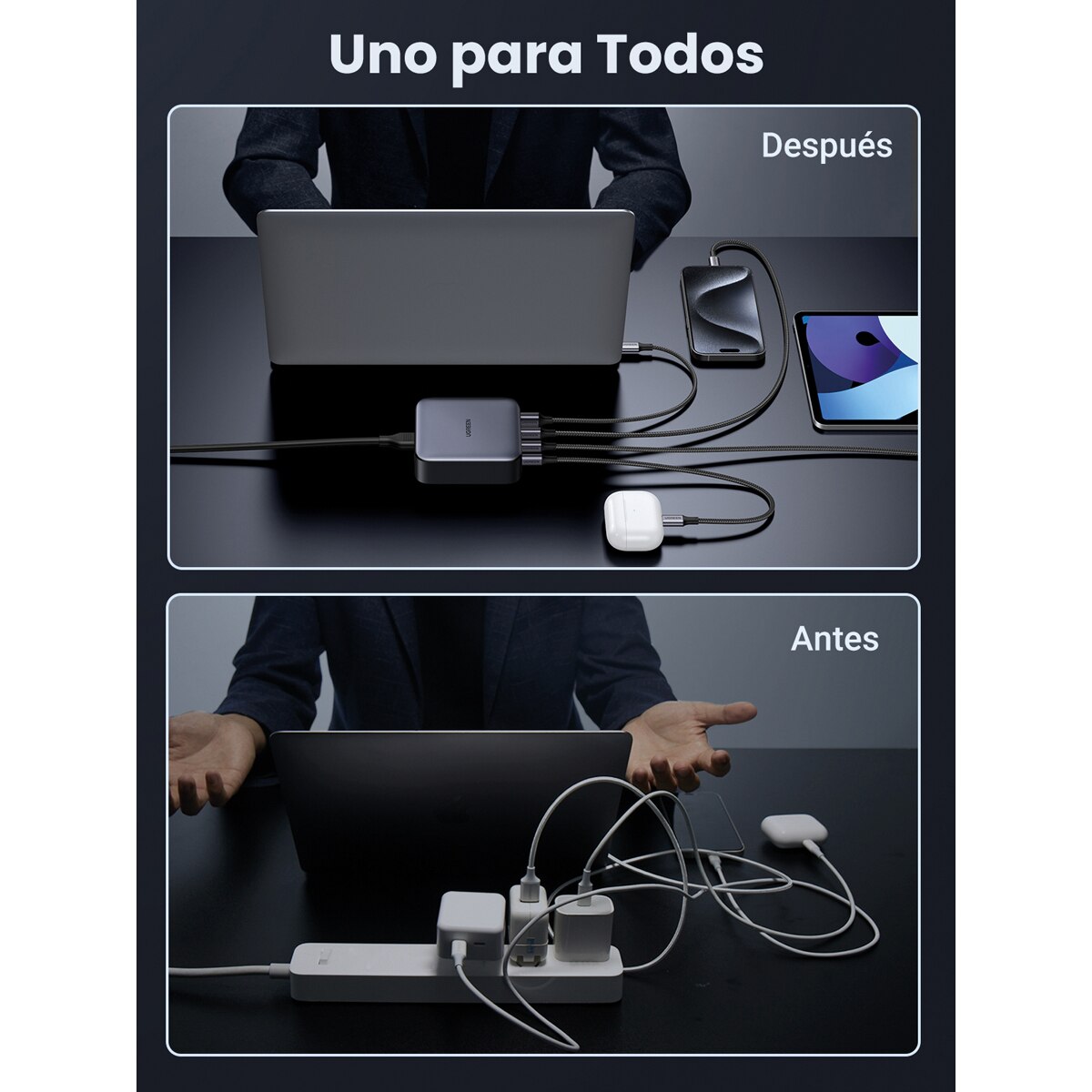 Thumbnail 4 de UGREEN Nexode 100W 4 puertos GaN — cargador de escritorio 🔌