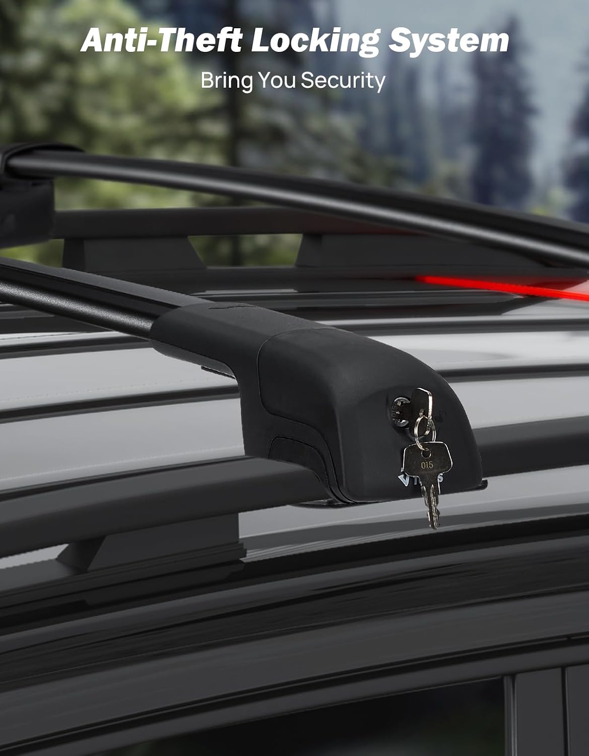 Detalle de JOYTUTUS Lockable Roof Rack Cross Bars for Jeep Renegade (2015–2024)
