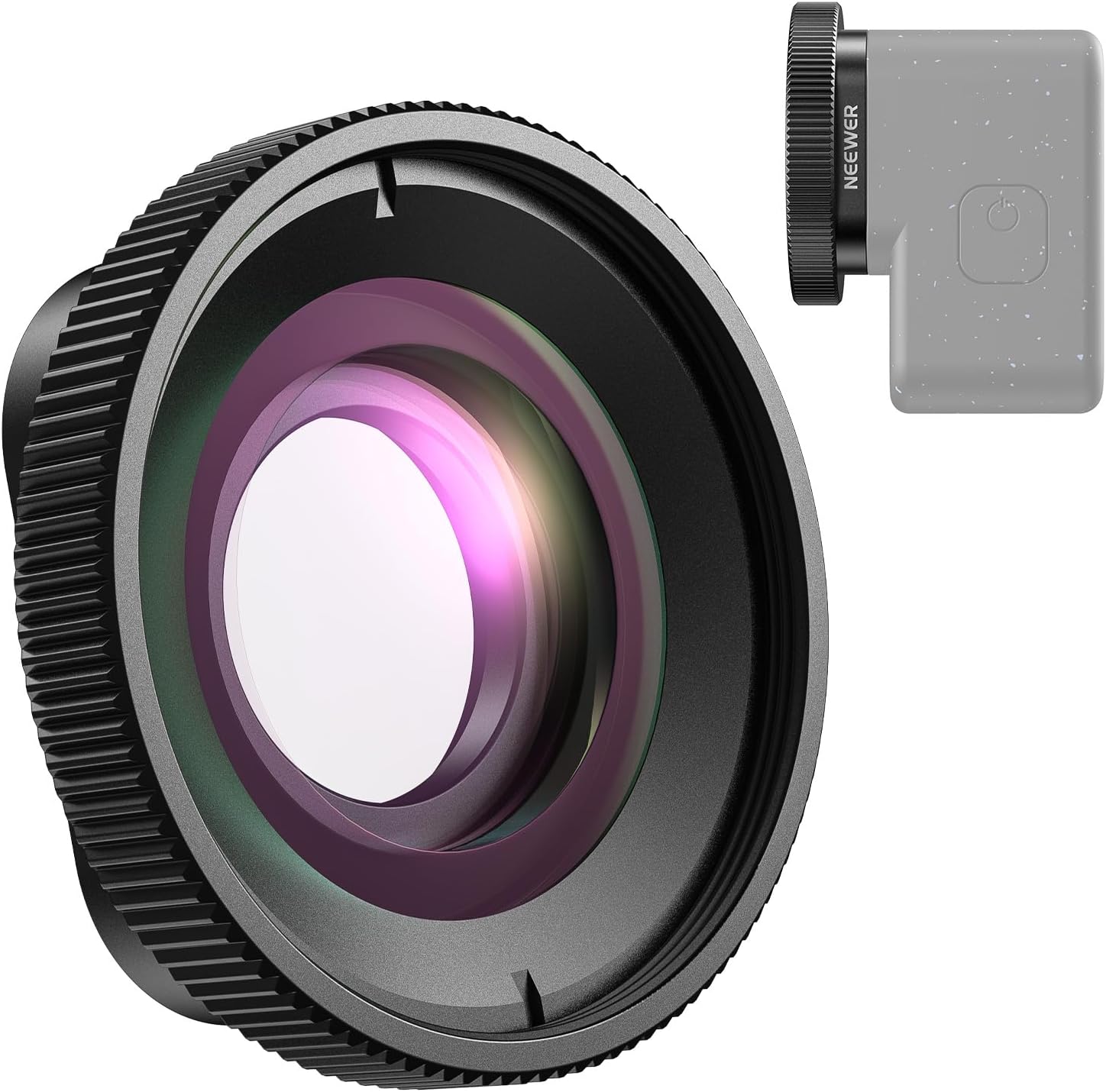 Thumbnail 3 de NEEWER 2X Vergrößerung Objektiv (7–10 cm Brennweite) für GoPro Hero 13/12/11/10/9 – Makro-Zubehör LS-65