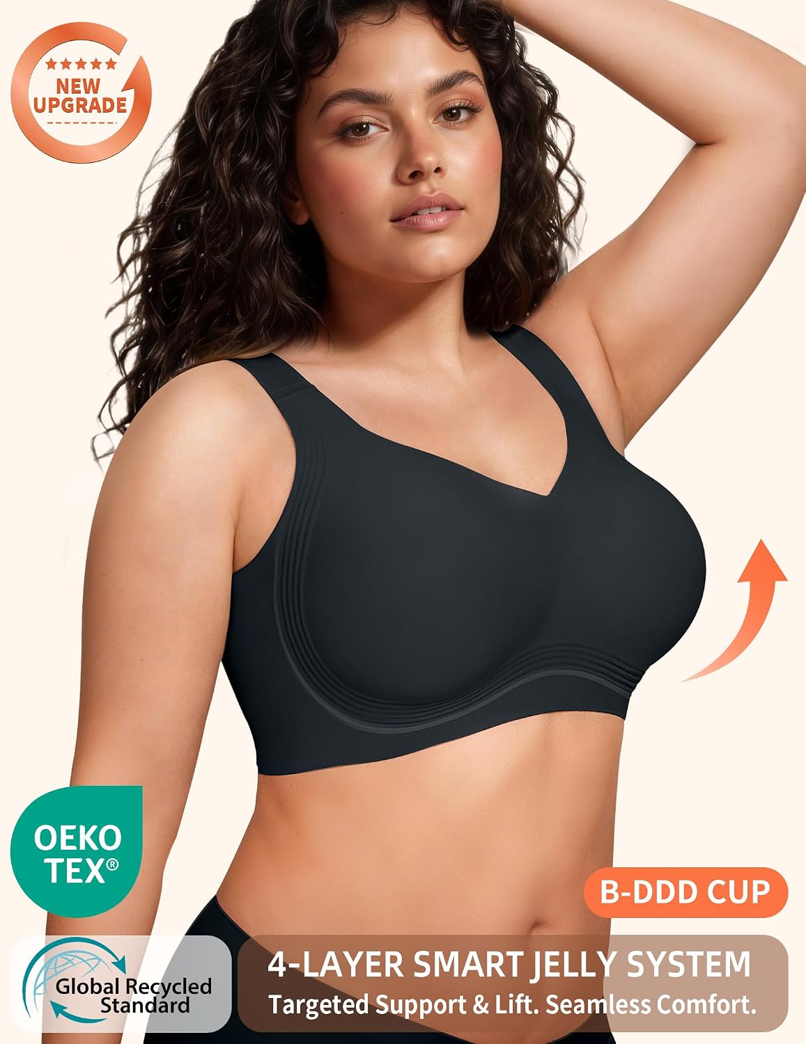 Detalle 2 de PoseFree Seamless Wireless Supportive Bra Full Coverage