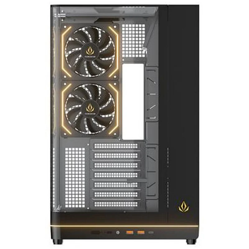 Detalle 2 de Forgeon VISION LCD ARGB - Torre ATX con Panel LCD IPS de 9,16" y Cristal Curvo