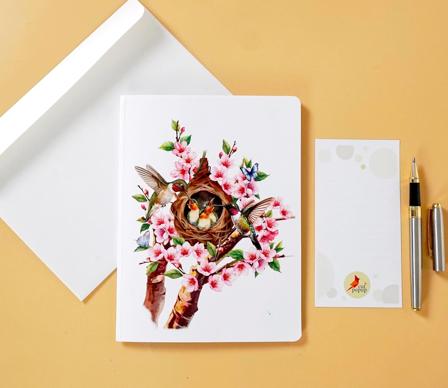 Detalle 2 de CUTPOPUP Hummingbird Nest Pop Up Birthday Card