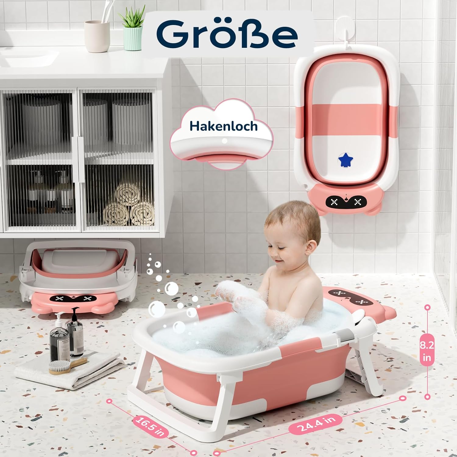 Thumbnail 2 de COOSEYA Babybadewanne 0-18 Monate klappbar