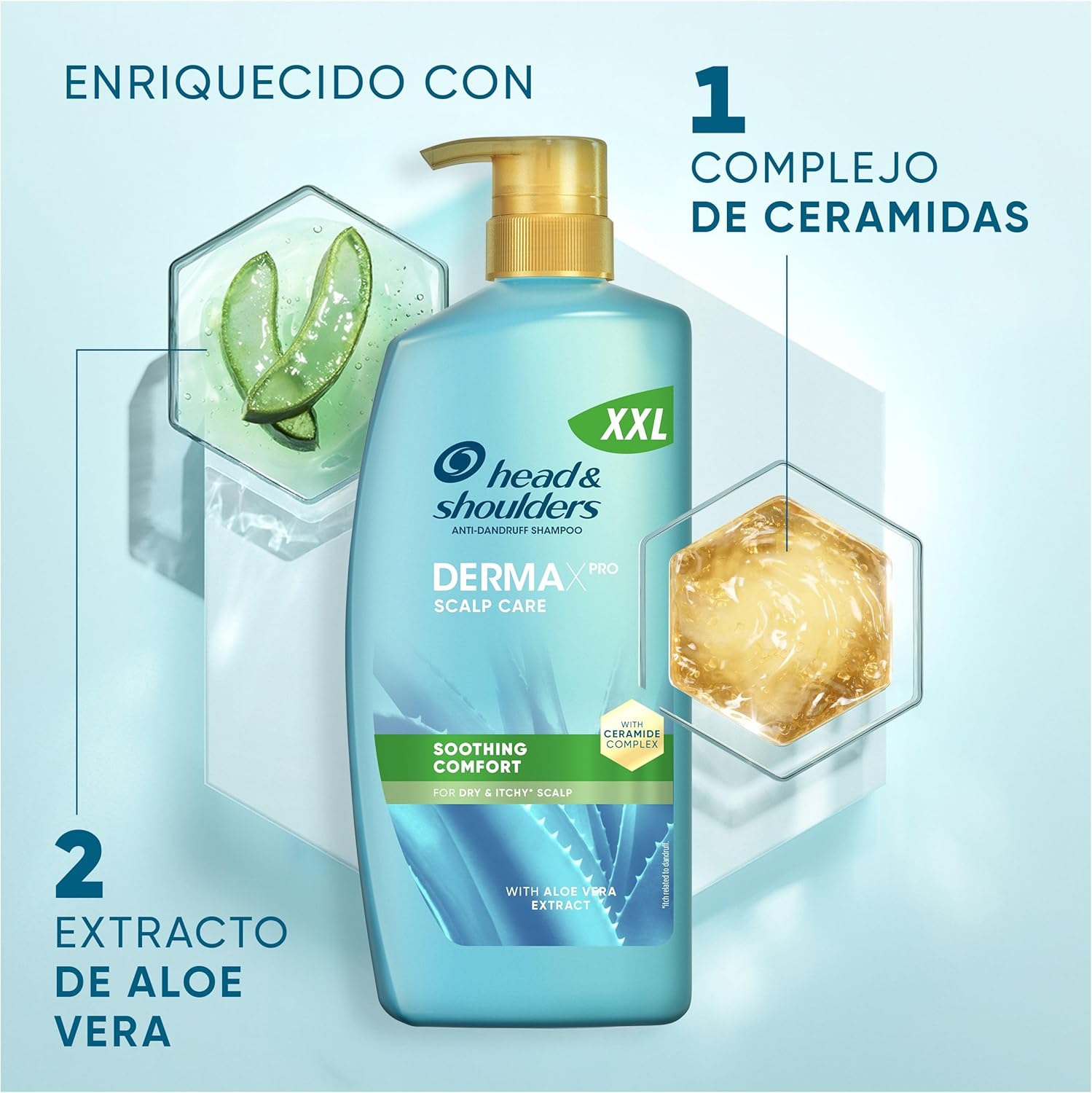 Thumbnail 2 de Head & Shoulders DermaXPro Shampooing Antipelliculaire Apaisant 800 ml – Aloe Vera et Complexe de Céramides