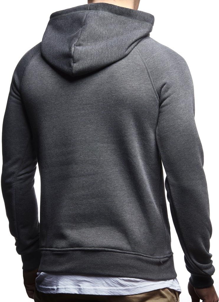 Thumbnail 2 de Leif Nelson LN8125 Sweat-shirt à capuche pour homme – coupe ajustée, coton, style moderne