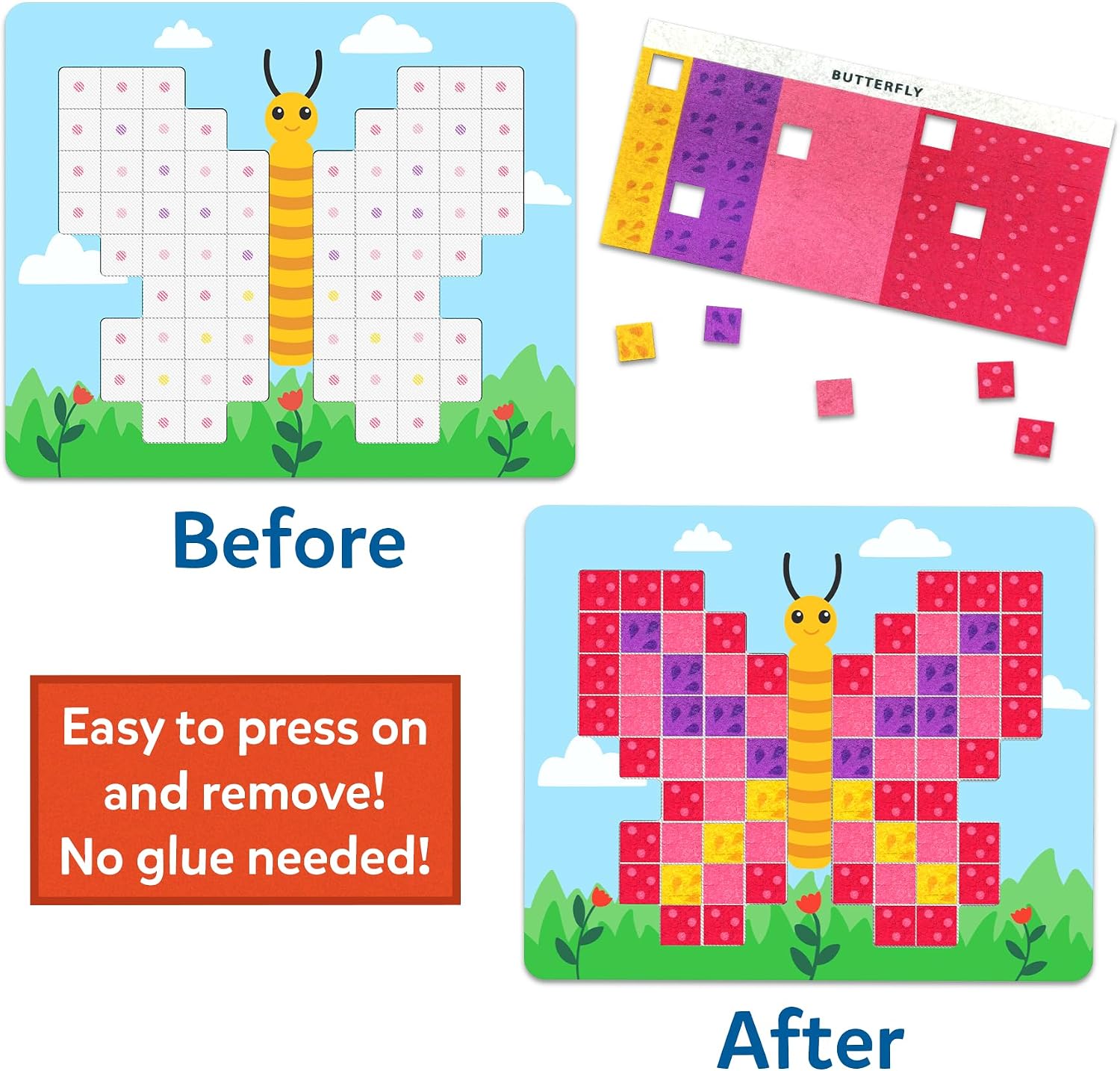 Thumbnail 6 de Skillmatics Art Activity: Reusable Mosaic 3D Animal Craft Kit
