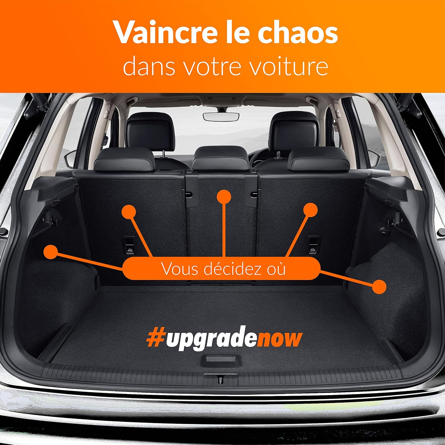 Thumbnail 6 de Upgrade4cars Filet Coffre de Voiture — 2 Filets élastiques de rangement 40 x 25 cm