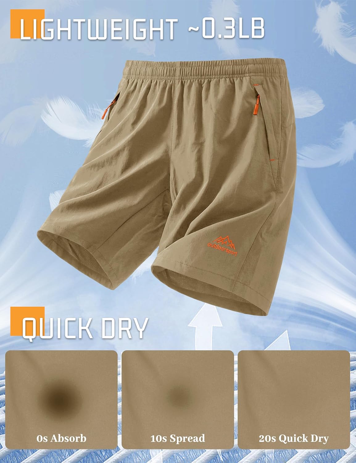 Thumbnail 2 de TACVASEN Men's Quick-Drying Training Shorts: Lightweight, Breathable Running Shorts with Zip Pockets