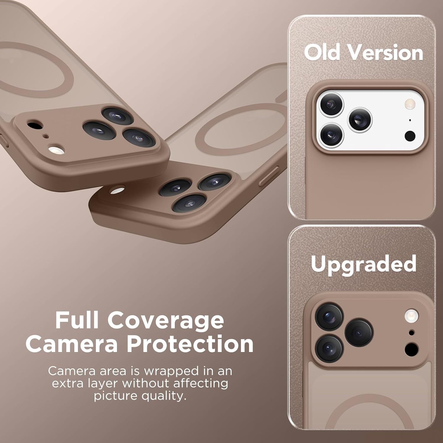 Thumbnail 6 de CAPRARO Magnetic Case for iPhone 17 Pro Max – Full Camera Protection, MagSafe Compatible, Withered Brown