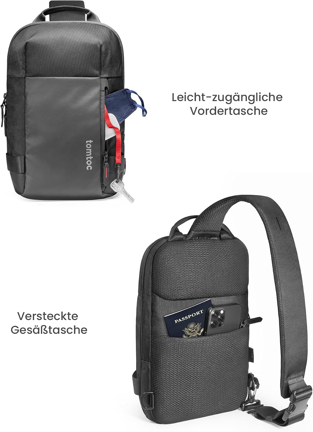 Detalle 2 de tomtoc Sling Bag 11 Zoll
