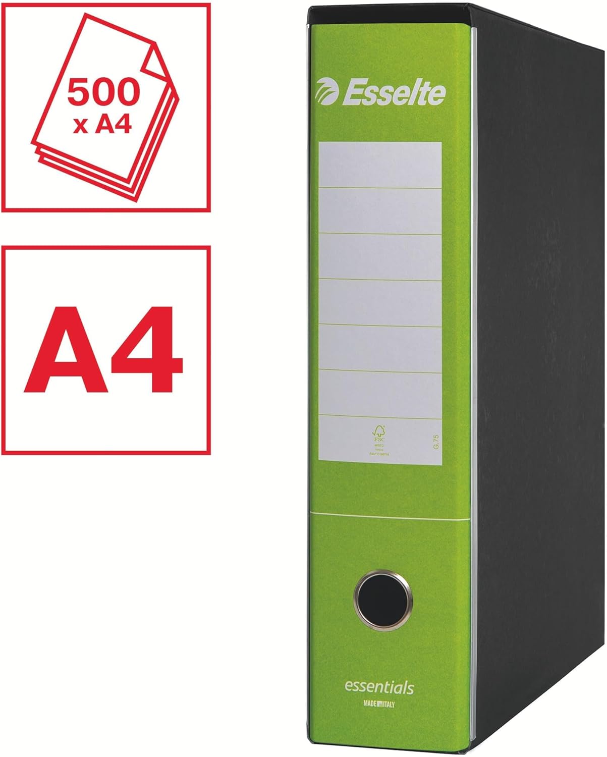 Thumbnail 4 de Esselte ESSENTIALS G75 Registratore con Custodia: registrare e archiviare con stile in formato Protocollo 23x33 cm