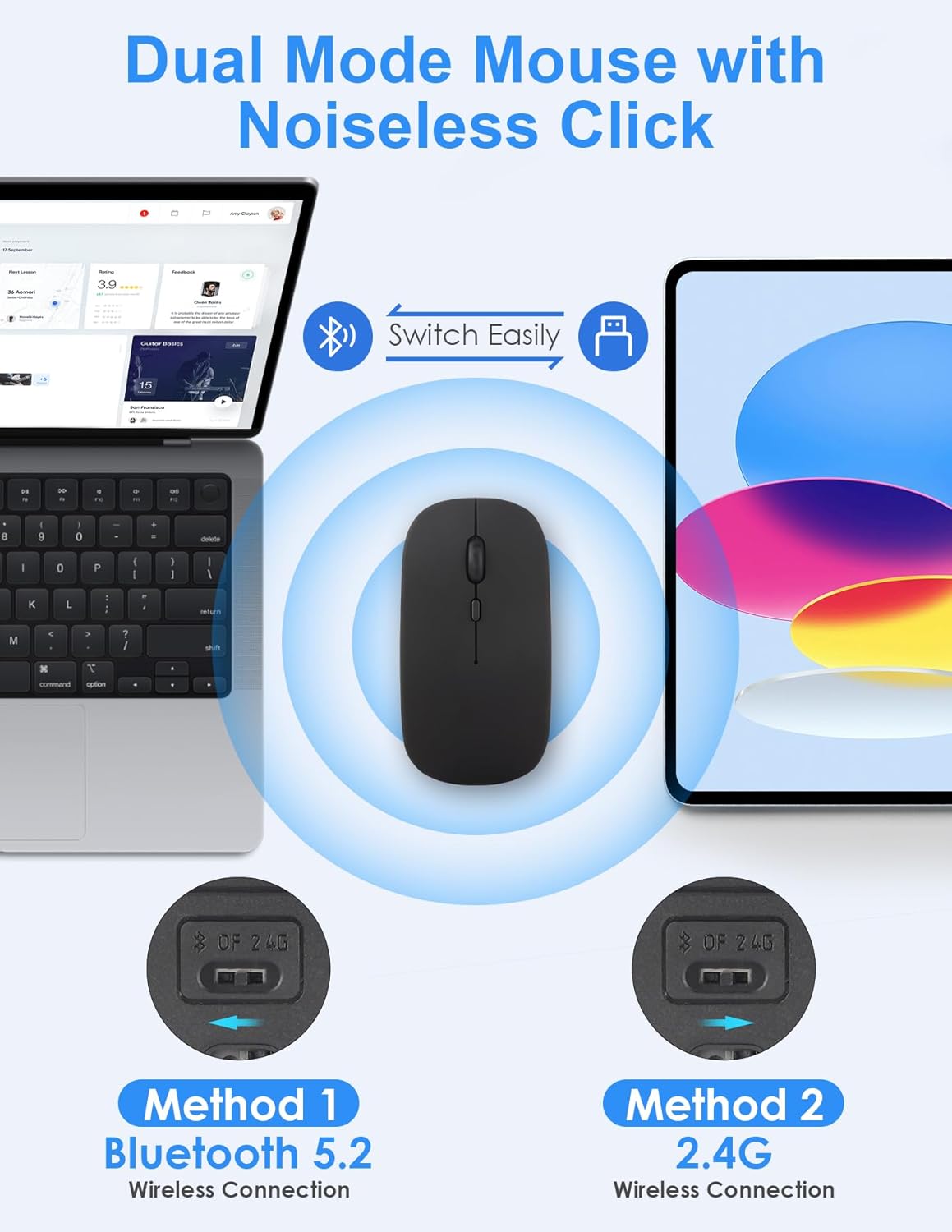Thumbnail 3 de Nsyee Keyboard Case with Touchpad and Mouse for iPad 11th A16 2025 and iPad 10th Gen 2022