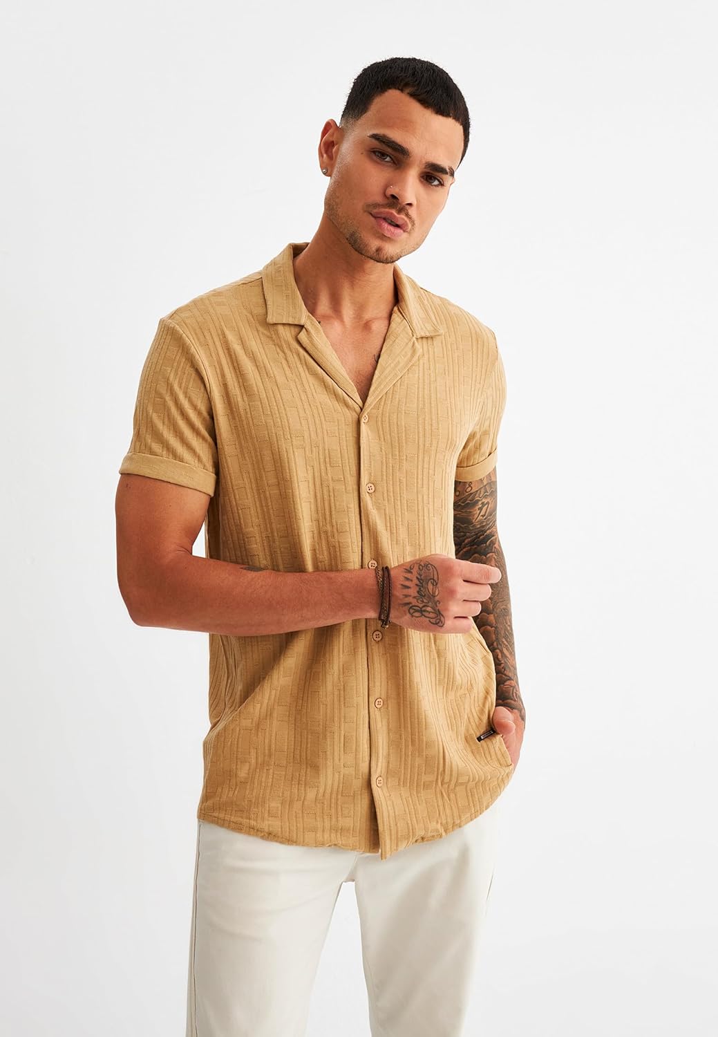 Detalle de Leif Nelson LN55675 - T-shirt d'été à manches courtes pour hommes