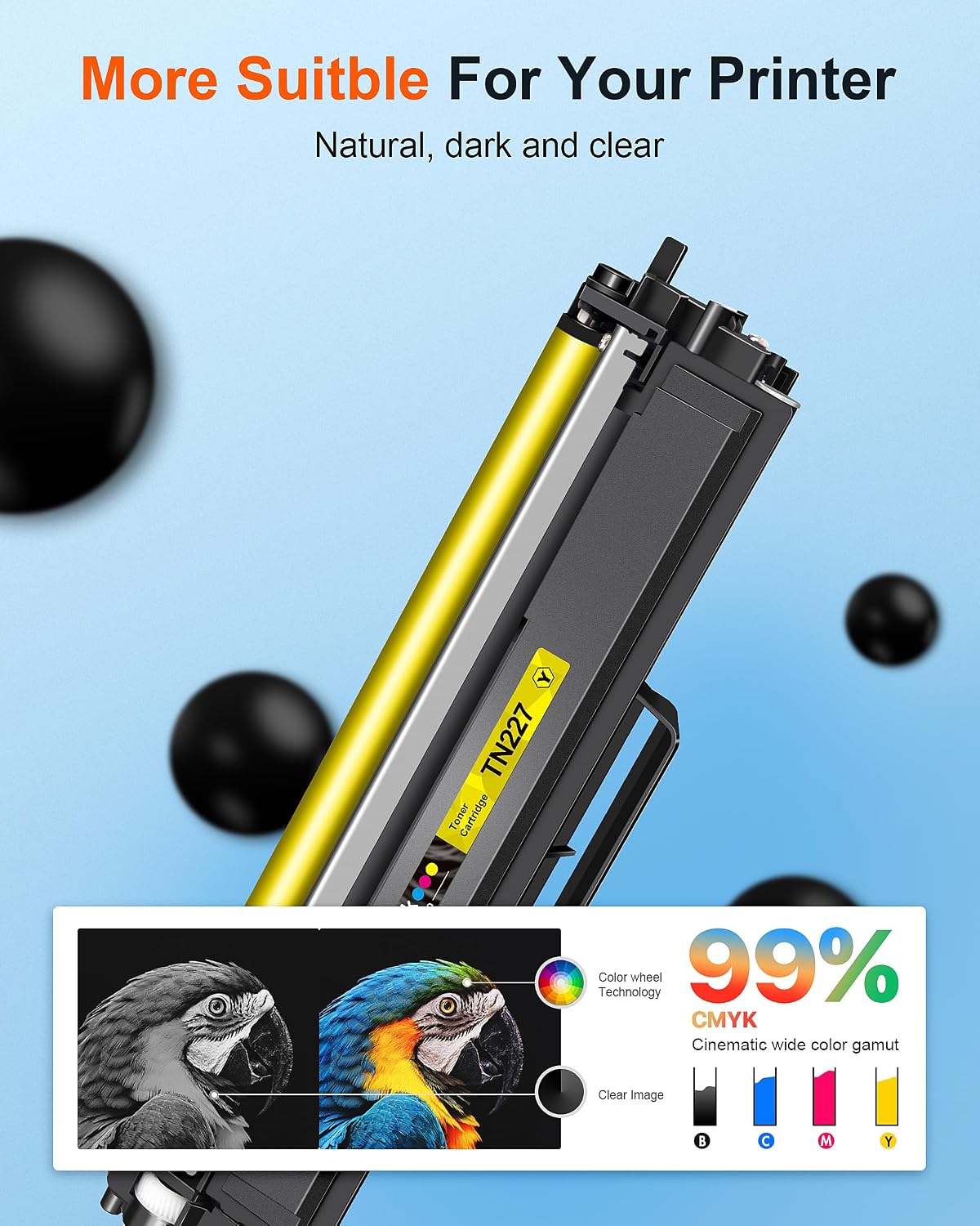 Detalle 2 de E-Z Ink Pro TN227 TN223 Compatible Toner Cartridge 5-Pack for Brother