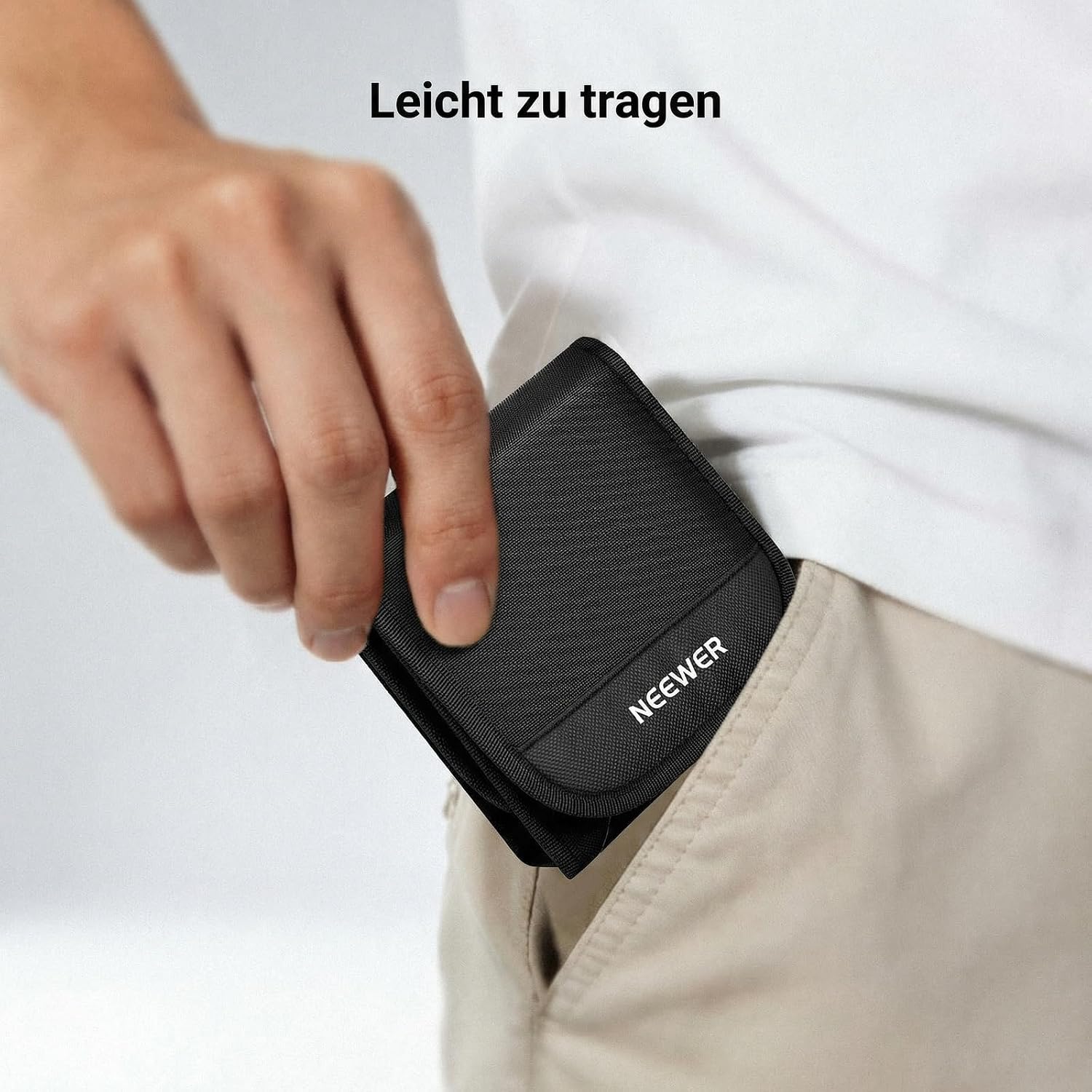 Thumbnail 5 de NEEWER Dreifach faltbare 67mm Filtertasche – spritzwassergeschütztes Etui für bis zu drei 67mm Filter (PB14)