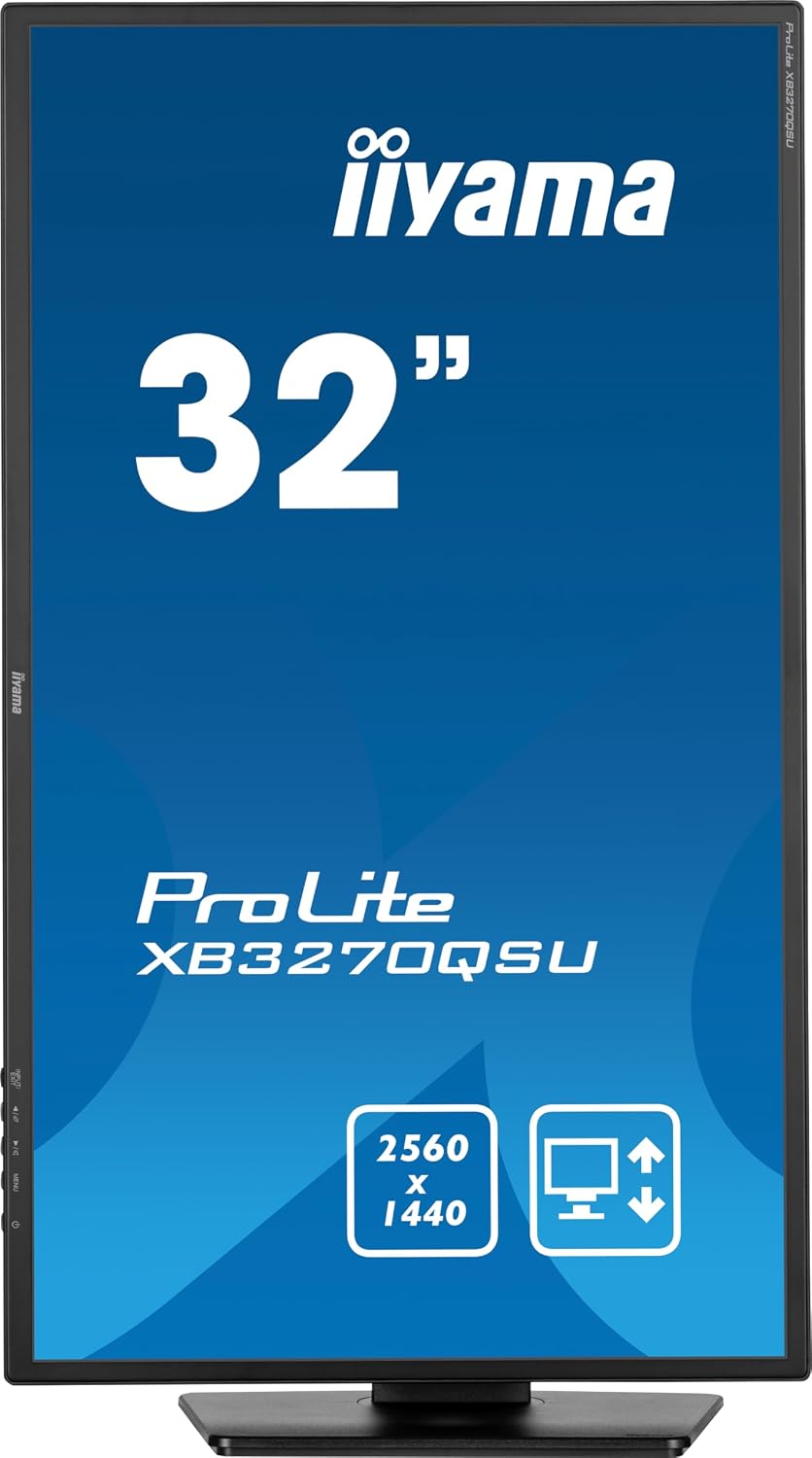 Thumbnail 1 de iiyama XB3270QSU-B1 32in QHD IPS monitor with 100Hz and height-adjust stand