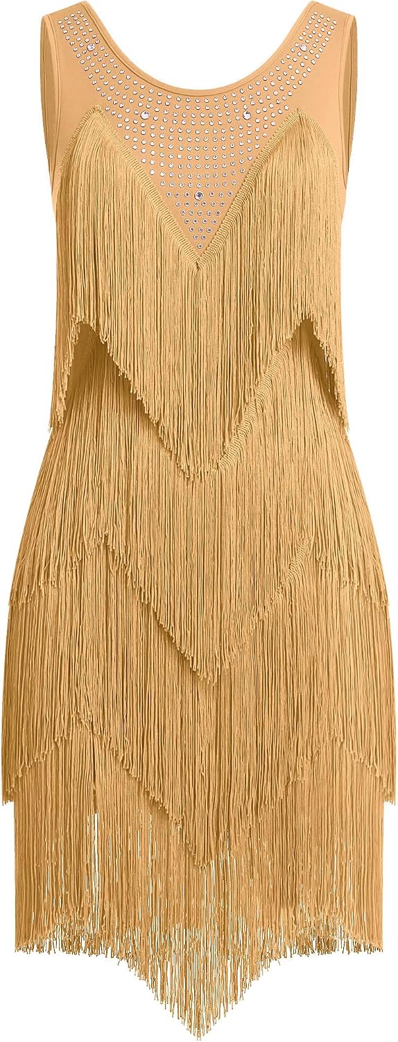 Thumbnail 4 de EFOGEP Latin Tanzkleid 1920s mit Quasten
