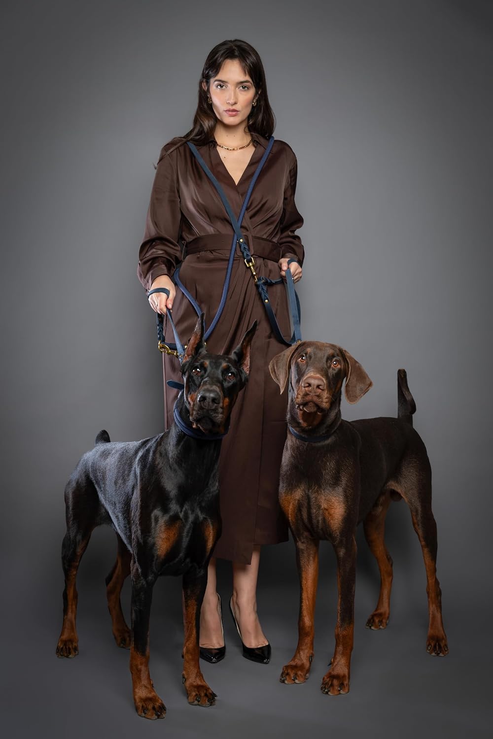 Thumbnail 5 de NOAH & PAW Hands Free Dog Leash: Oil-Waxed Leather, Heavy-Duty Paracord, 8 ft (2.4 m) with 6 Configurations