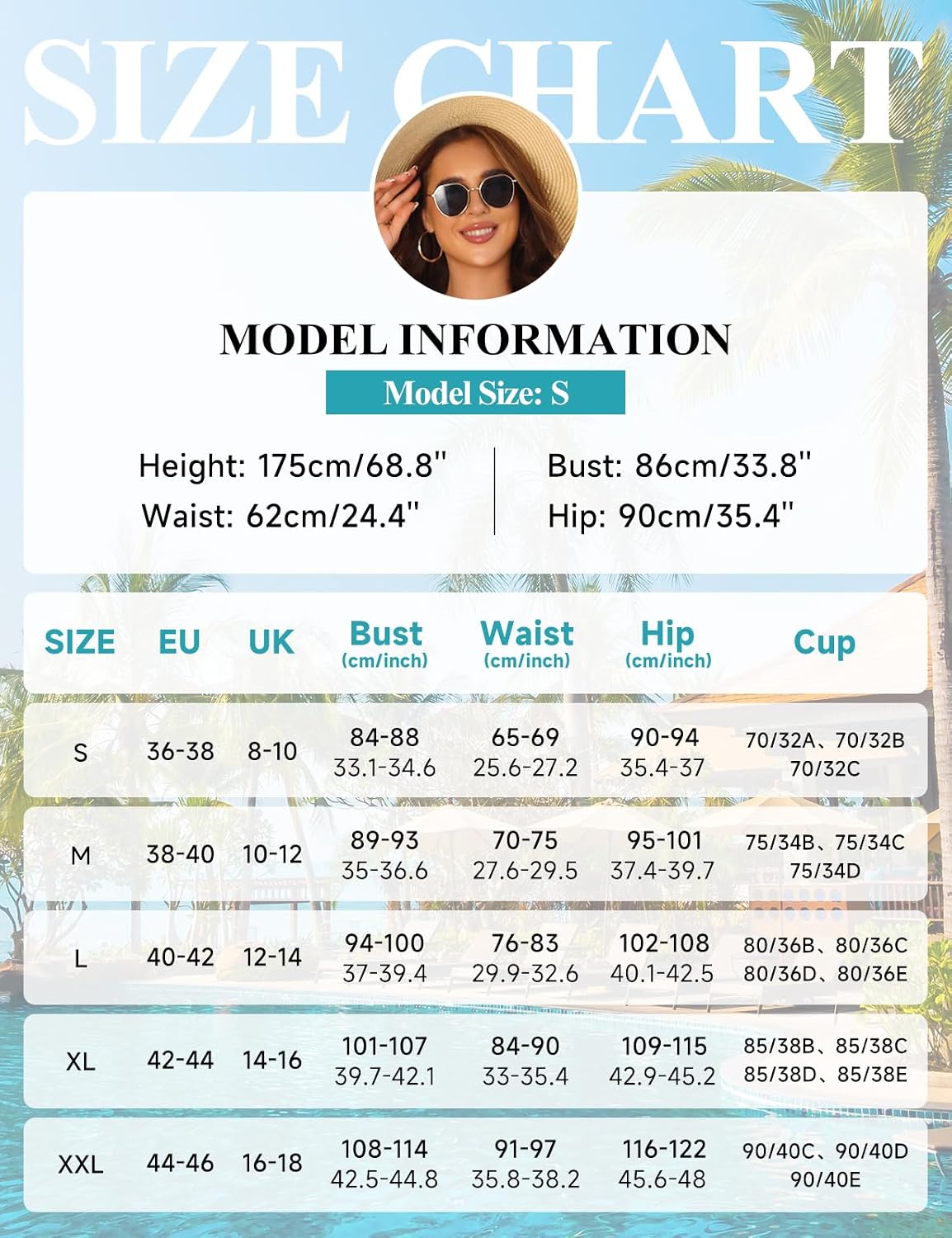 Detalle de Vijamiy Costume Donna due pezzi: bikini halter push-up, vita alta, 8 colori disponibili