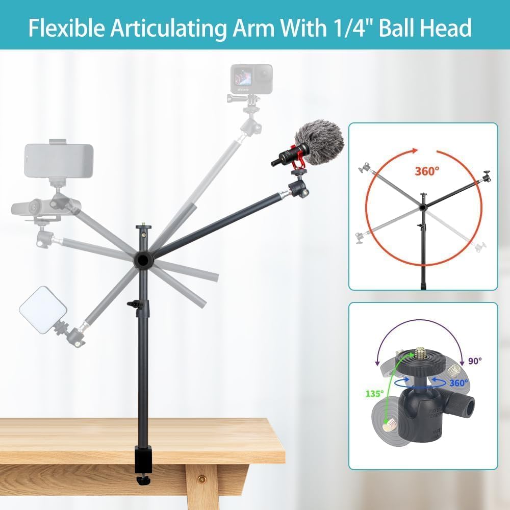 Detalle 2 de JEBUTU OS01 adjustable desk mount 55cm