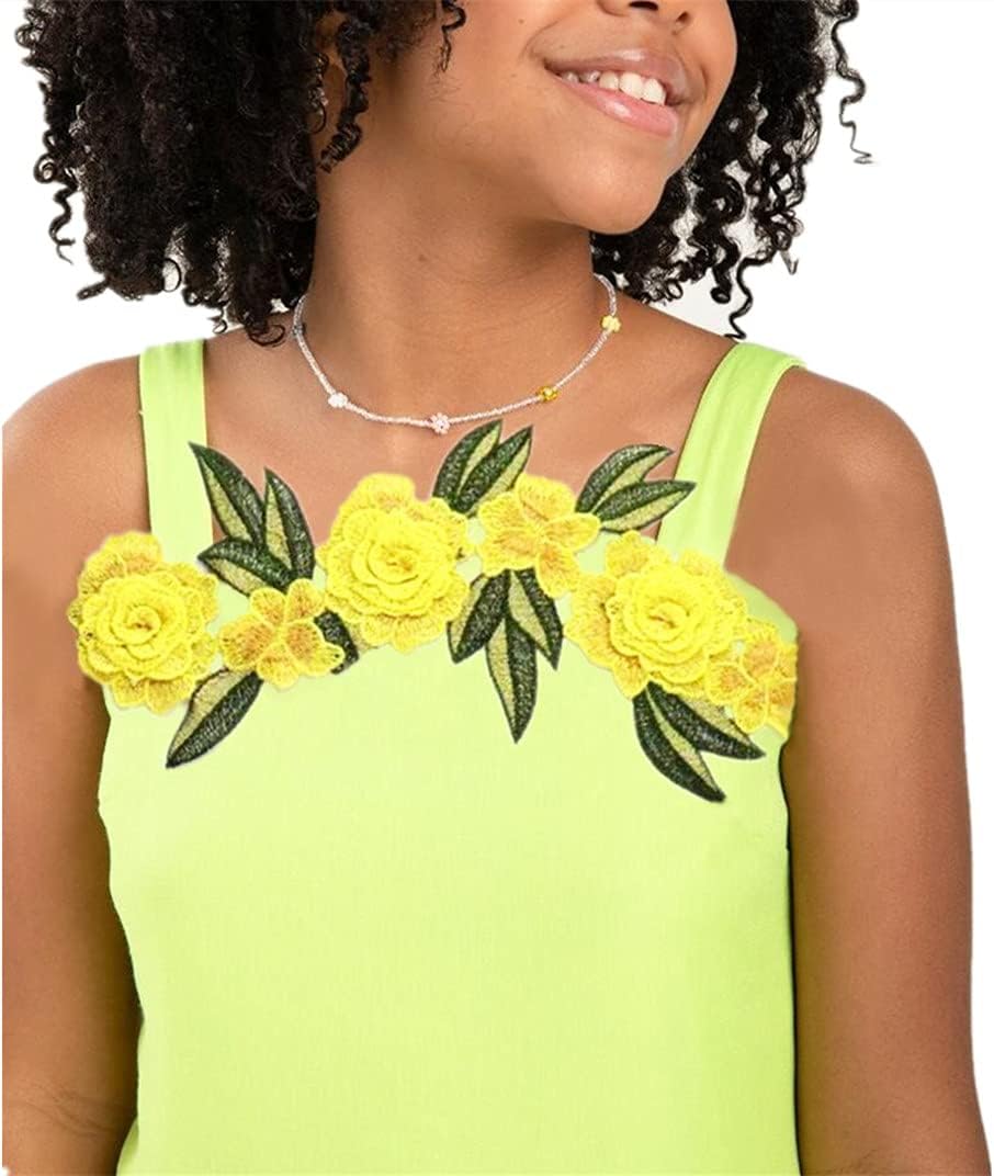 Detalle de Embroidered Flower Appliqué Patches 15-Inch