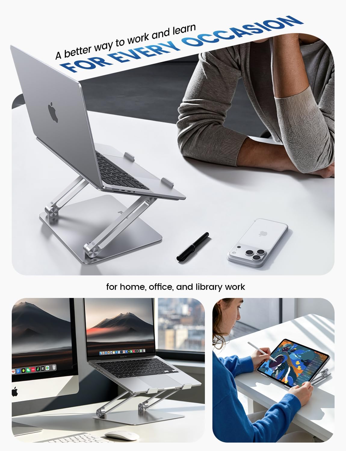 Thumbnail 4 de Lamicall Adjustable Laptop Stand 10-17"