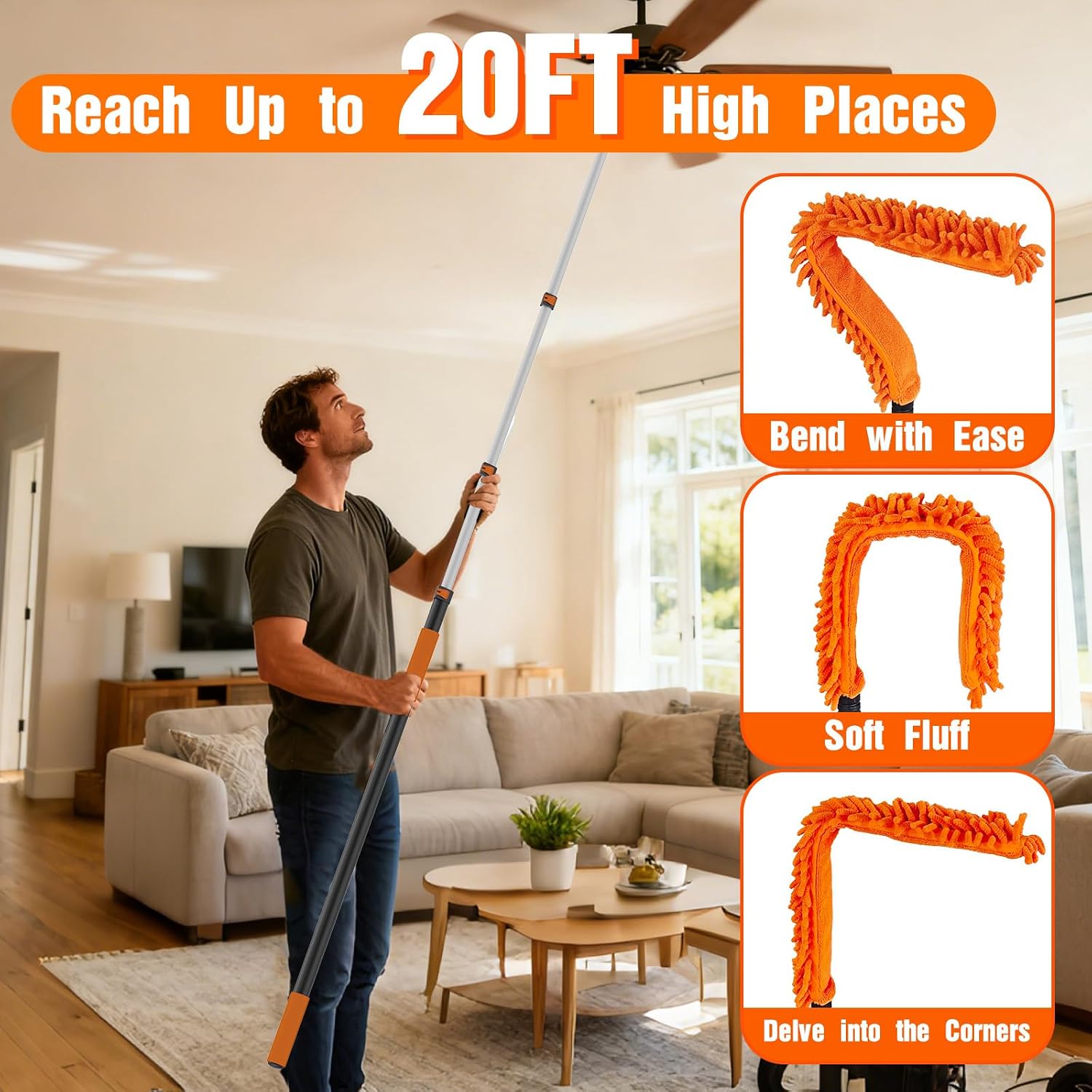 Thumbnail 6 de SISUPASSIE 20FT Reach High Ceiling Duster Kit