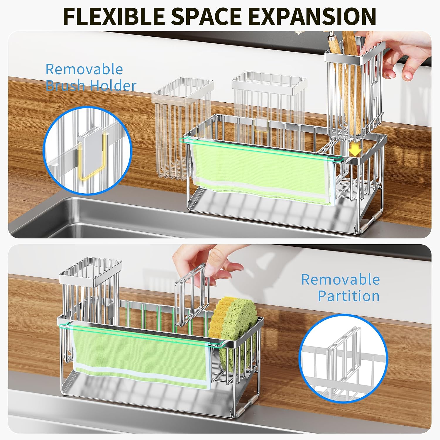 Thumbnail 6 de Cisily Kitchen Sink Caddy 9.25-inch