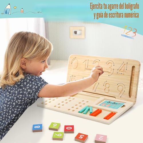 Thumbnail 4 de Wdmiya Juguetes Montessori 3 en 1 para Niños de 3 a 5 Años – Aprender a Contar y Resolver Sumas