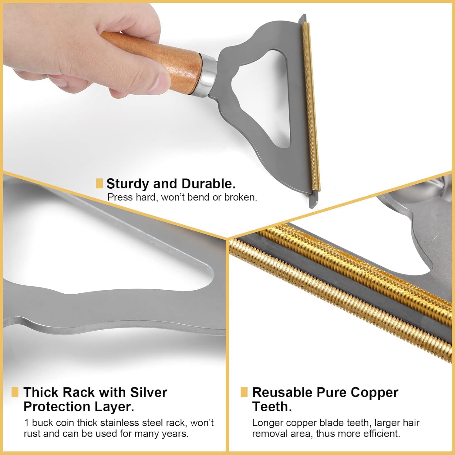 Thumbnail 1 de Pro Lint Remover & Carpet Scraper Tool Set (2 Piece) – Reusable pet hair remover for clothes, rugs and sofa