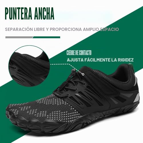Detalle 2 de SAGUARO Zapatillas Barefoot para Hombre y Mujer — Minimalistas con Suela Zero Drop, Plantilla Desmontable y Diseño Flexible