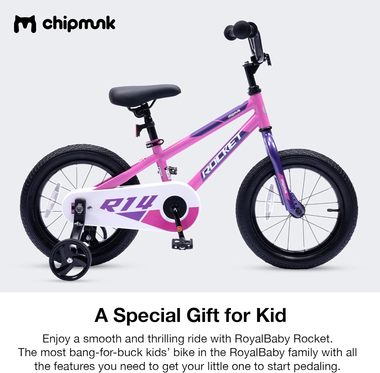 Thumbnail 1 de Chipmunk Kids Bike (12, 14, 16, 18 Inch) with Training Wheels for Ages 3–10