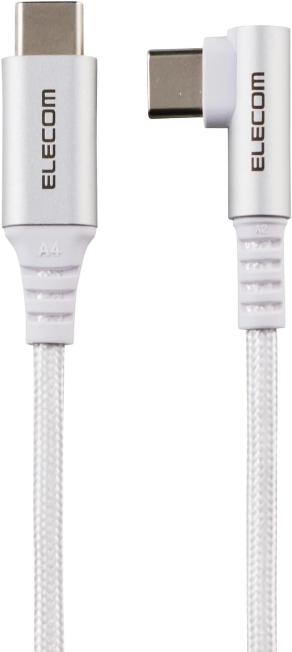 Detalle de エレコム MPA-CCECL03WH USB Type-Cケーブル 0.3m・L字・最大60W PD対応