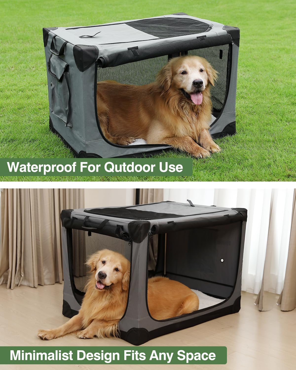 Detalle 2 de derimkcoa travel dog crate 27kg soft kennel